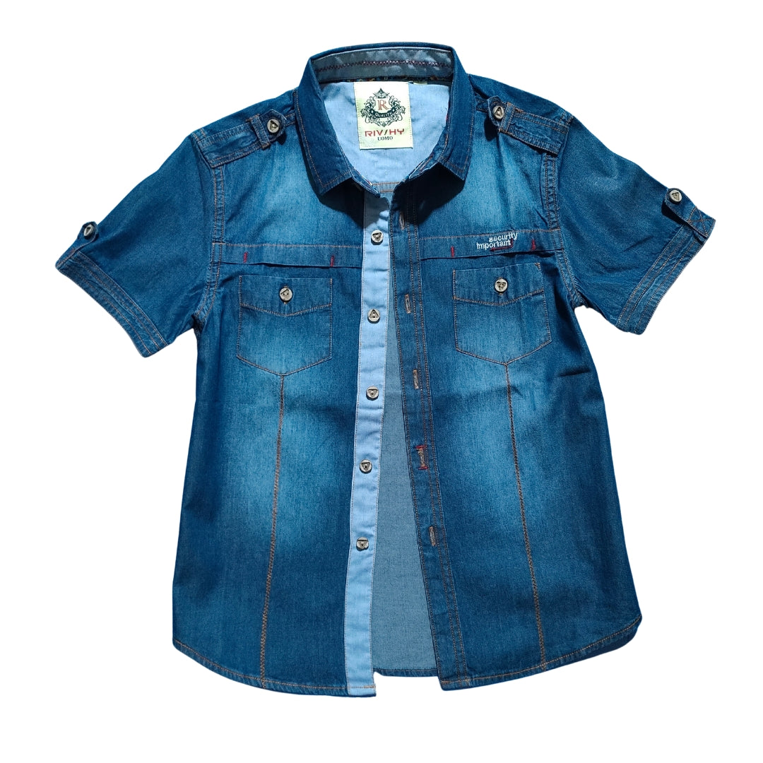 Cotton Short Sleeve Summer Boy Shirt 6-9 Year