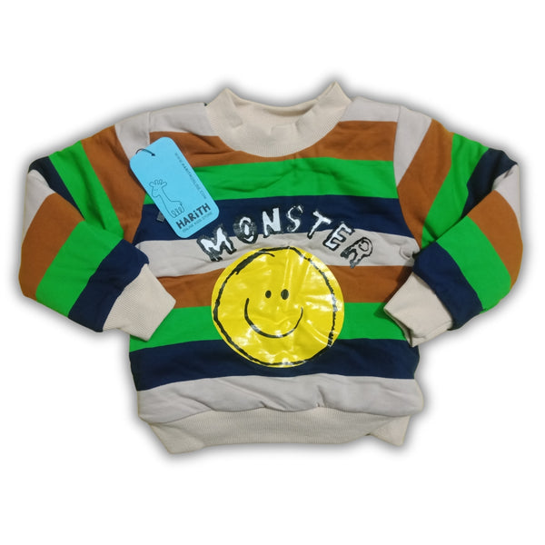 Smile Monster Winter Quilted Sweater for Kids