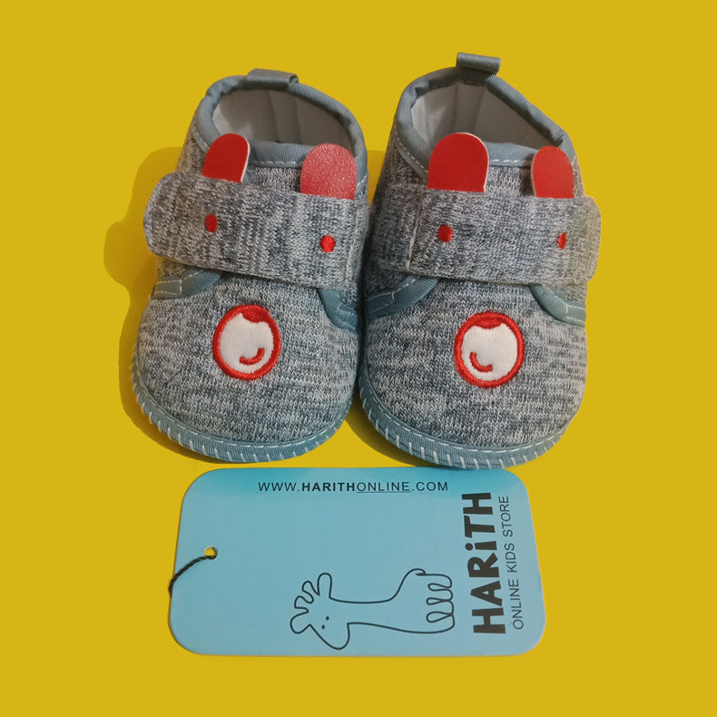 Cute bear Soft Blue Boots for kids boys newborn toddler