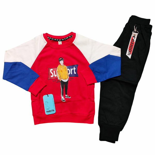 Suport Sweat Shirt Trouser Winter dress For Kids boys