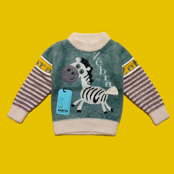 Zebra Theme Wool Sweater for kids