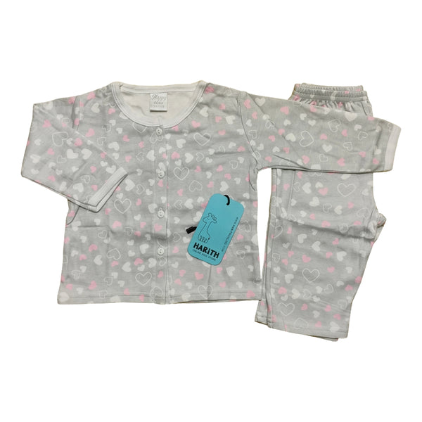 Cute Little Hearts Newborn Baby Cotton Trouser shirt Dress