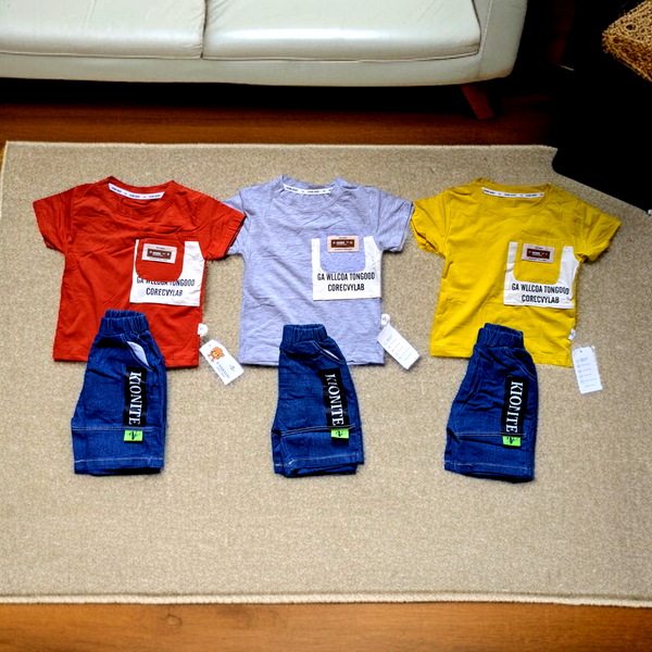 This stylish and comfortable children's outfit is made from high-quality cotton fabric, ensuring a soft and breathable feel for your child.