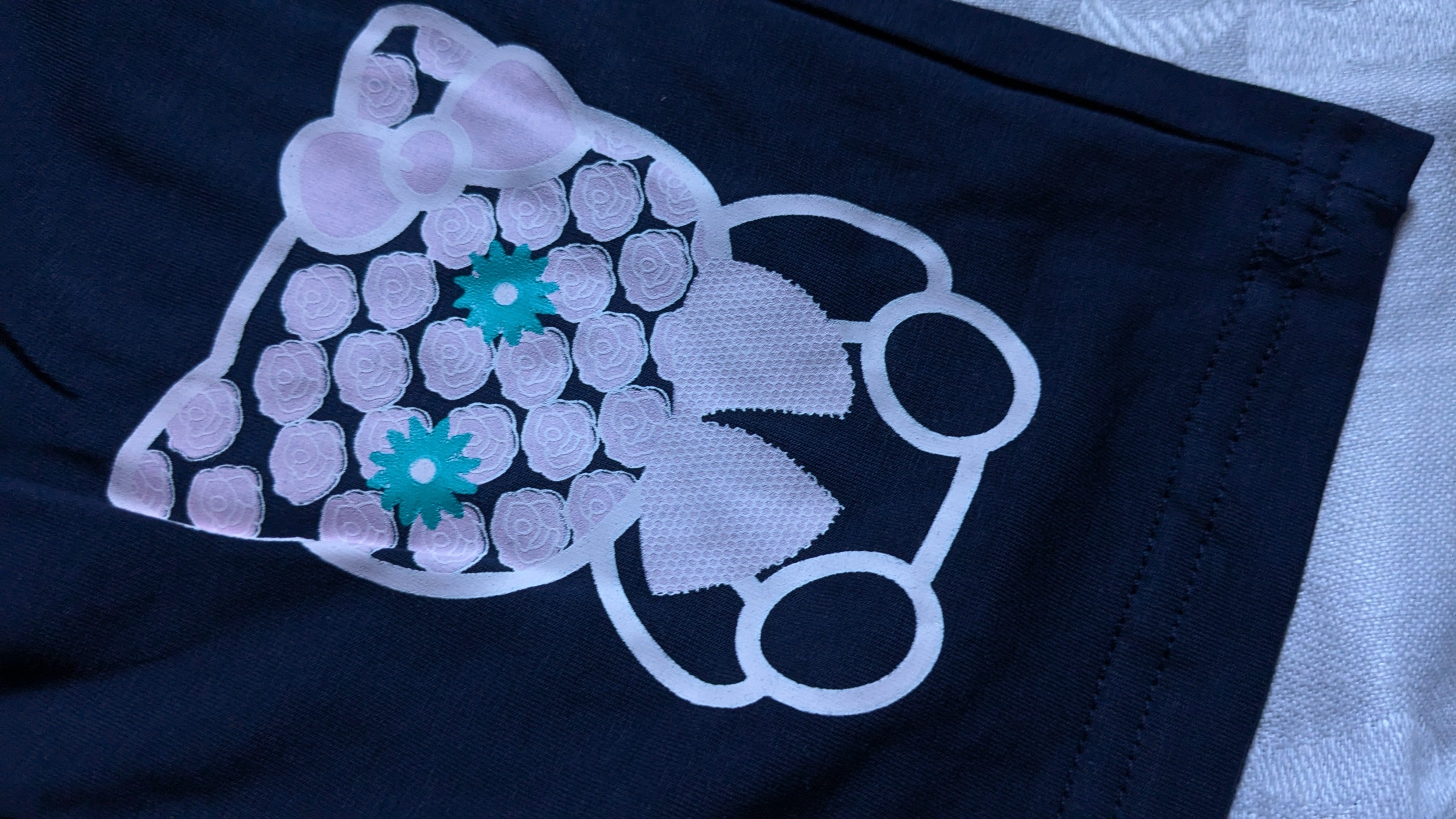 Party Girl's Outfit - Pink T-Shirt and Blue Shorts