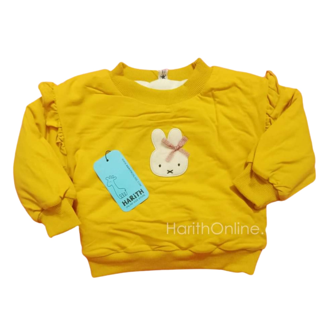 Bunny Quilted Plush velvet Baby pullover