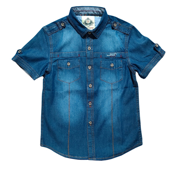 Cotton Short Sleeve Summer Boy Shirt 6-9 Year
