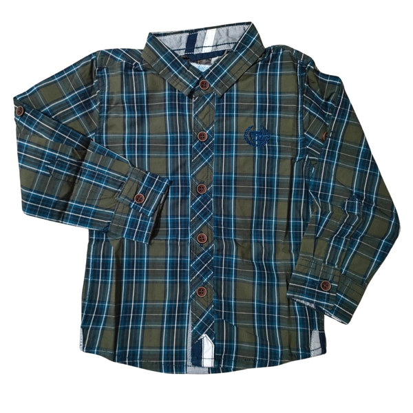 Jack Green Check Cotton Full sleeve formal Shirt Toddler