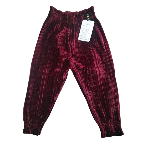 Maroon Stylish Velvet Winter Pant for Baby Girl