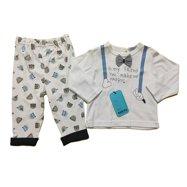 Make me happy Kids Cotton full sleeves trouser shirt 9-12 Month