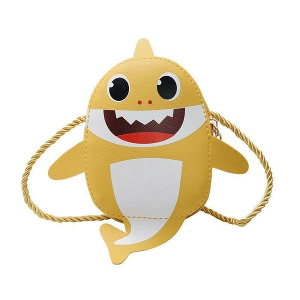 Cute Cartoon Yellow Baby Shark small kids purse girl children shoulder handbag