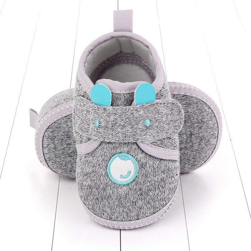 Cute bear Soft Kids boys toddlers Grey pre walker Boots