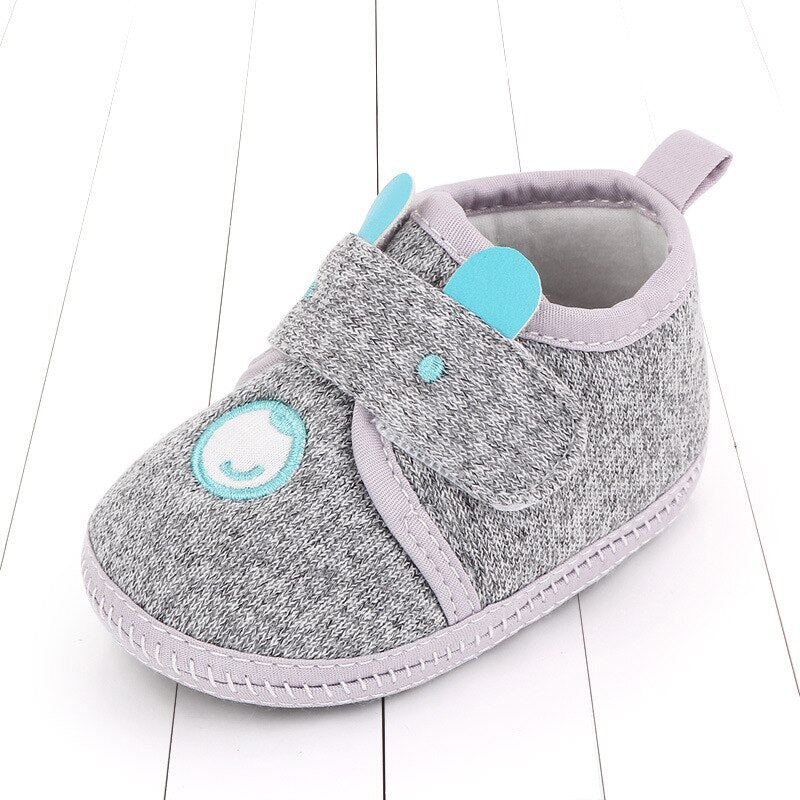 Cute bear Soft Kids boys toddlers Grey pre walker Boots