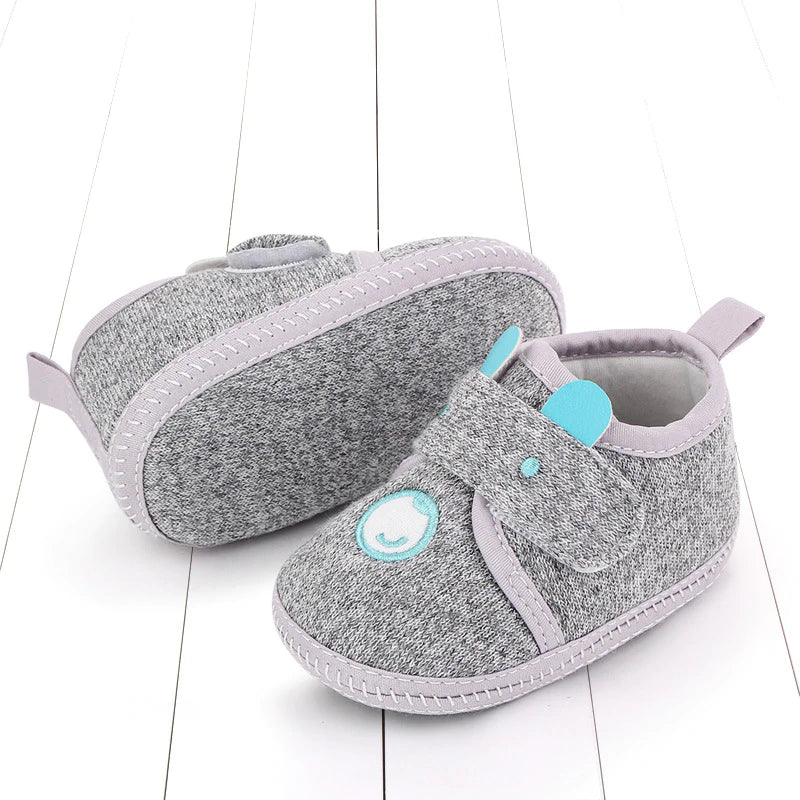 Cute bear Soft Kids boys toddlers Grey pre walker Boots