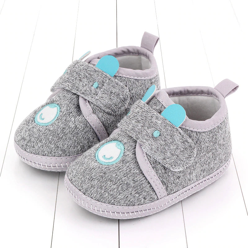 Cute bear Soft Kids boys toddlers Grey pre walker Boots