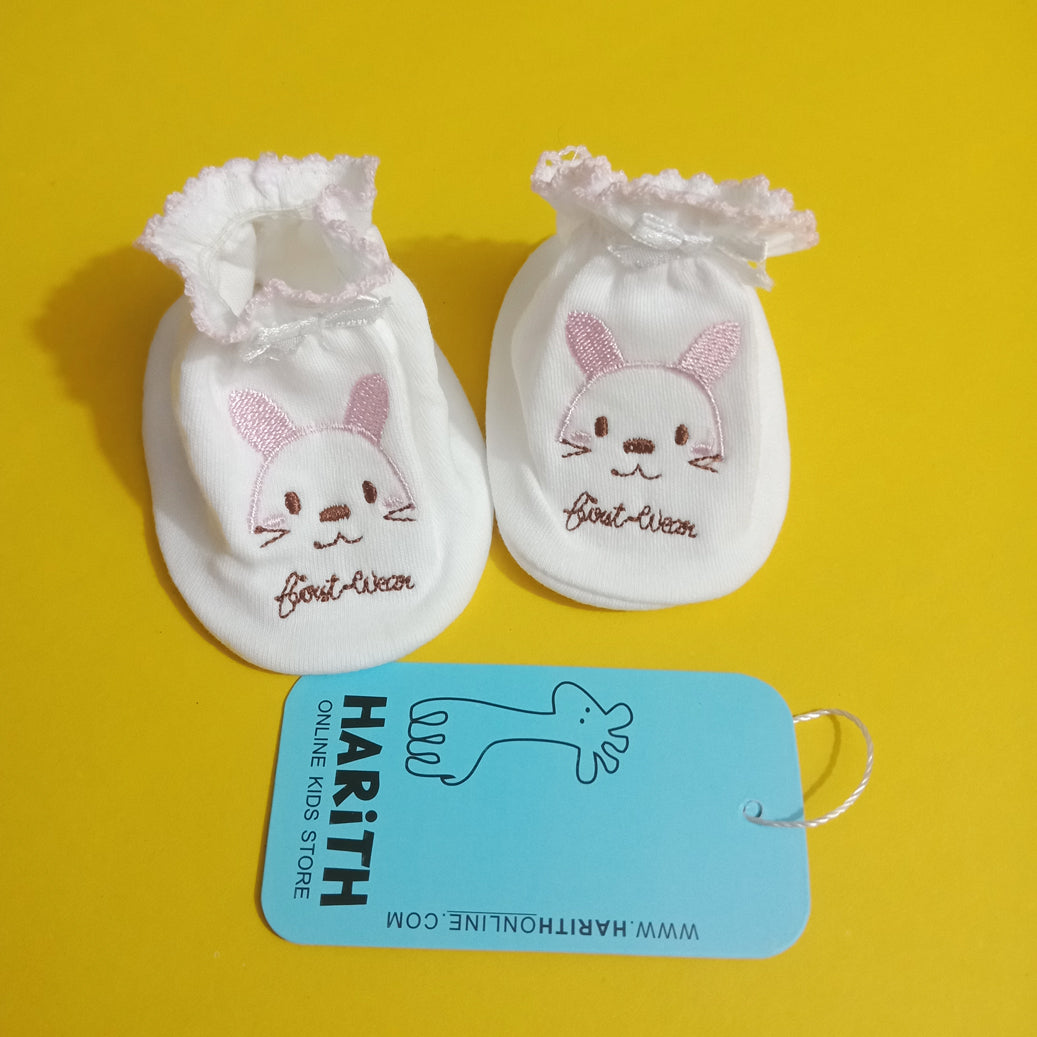 Bunny Thai Cotton Booties for Newborn