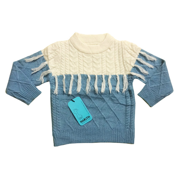 Cable knit wool sweater pull over for kids