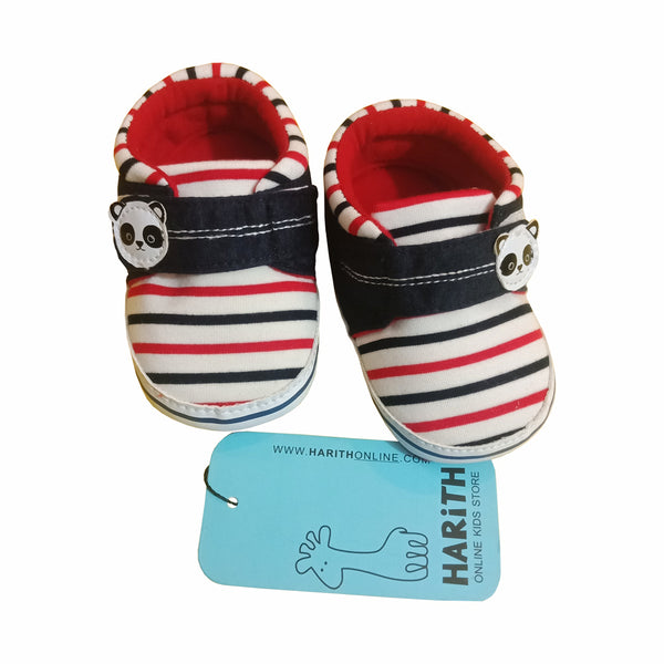 Panda Red Black white winter boots for baby