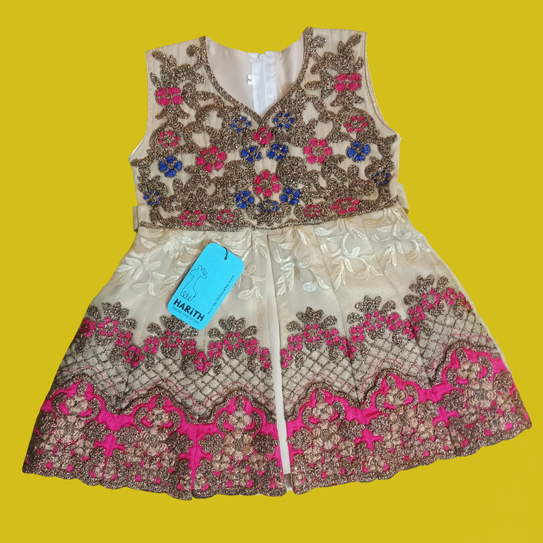 Offwhite Party wear Lehnga Dress For baby Girls
