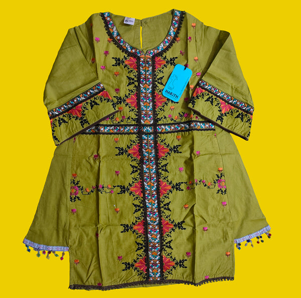 Surprise Embroidered Baby Girl Lawn Top