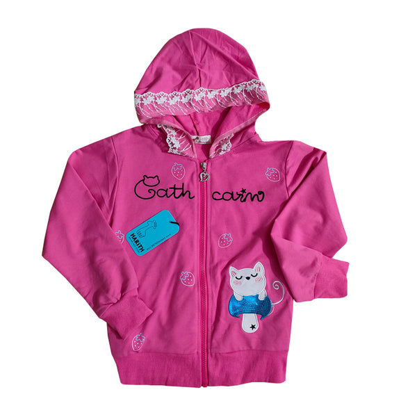 Catherina Cat Sweat Upper Hood Jacket for girls