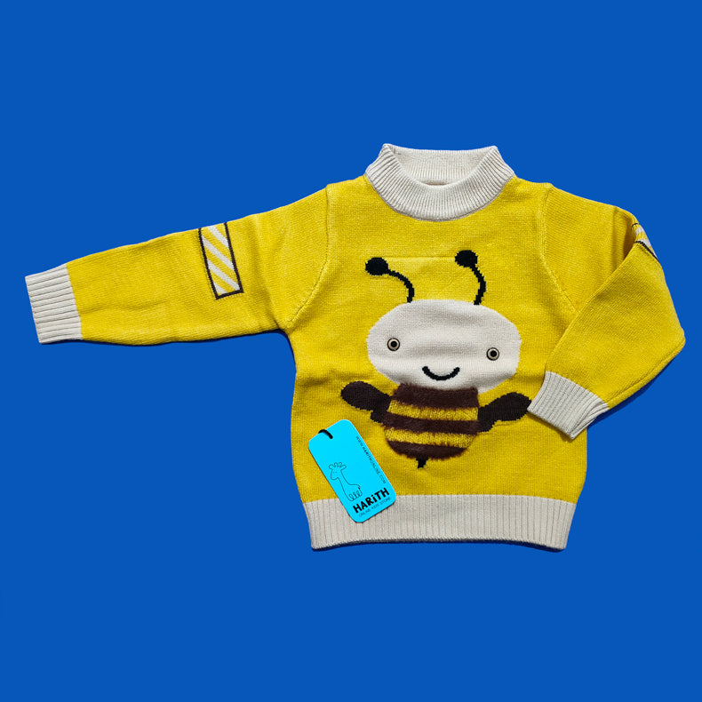 Honey Bee Kids Winter Sweater Pull Over Stylish Sleeves