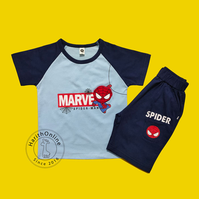 Soft cotton Spiderman Theme Kids Boys Summer Dress;