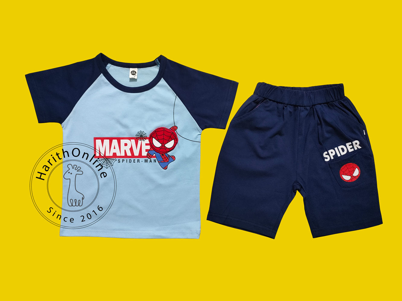 Soft cotton Spiderman Theme Kids Boys Summer Dress;
