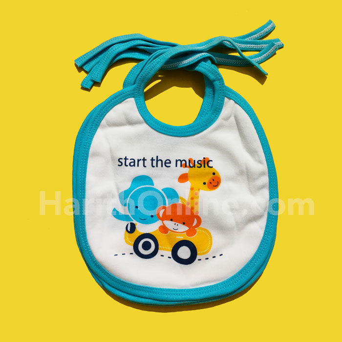 Start the Music Baby Cotton Bib