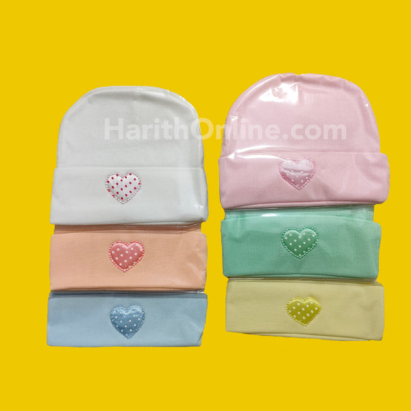Little Heart Newborn Baby Girl Boy Cotton Caps