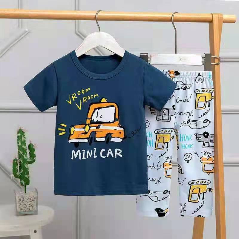 Mini Car Vroom Kids Summer Cotton Trouser Shirt